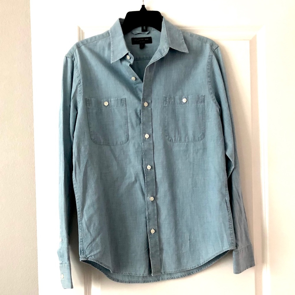 Preowned Men’s BR Long Sleeve Blue Shirt S